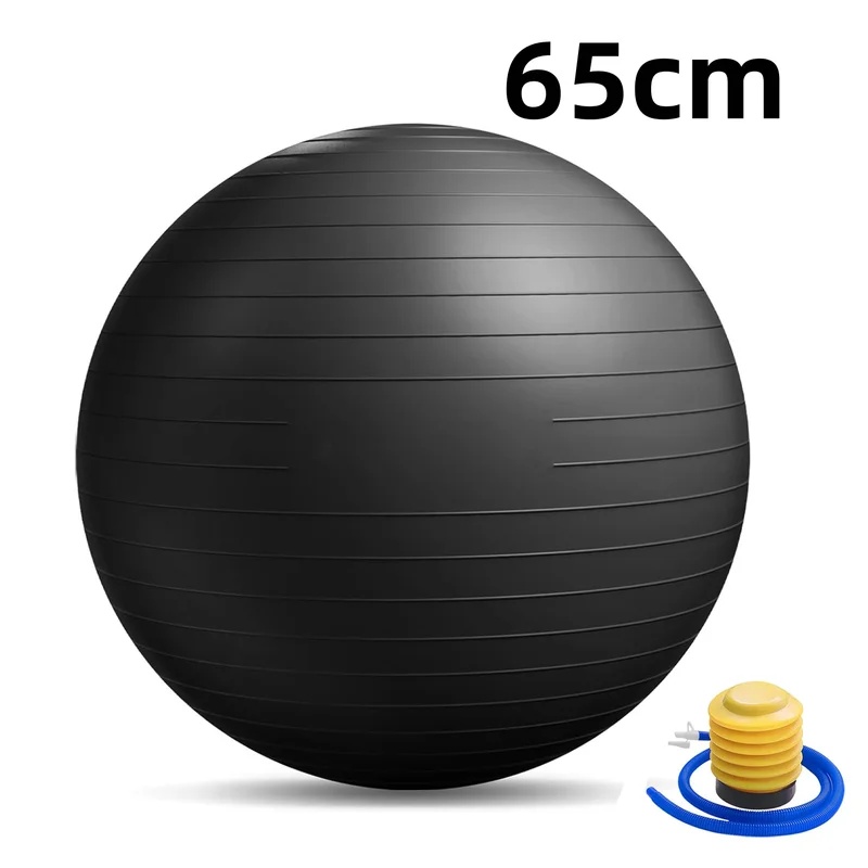 Pilates Yoga Shoes - Ballon de yoga anti-éclatement avec pompe,