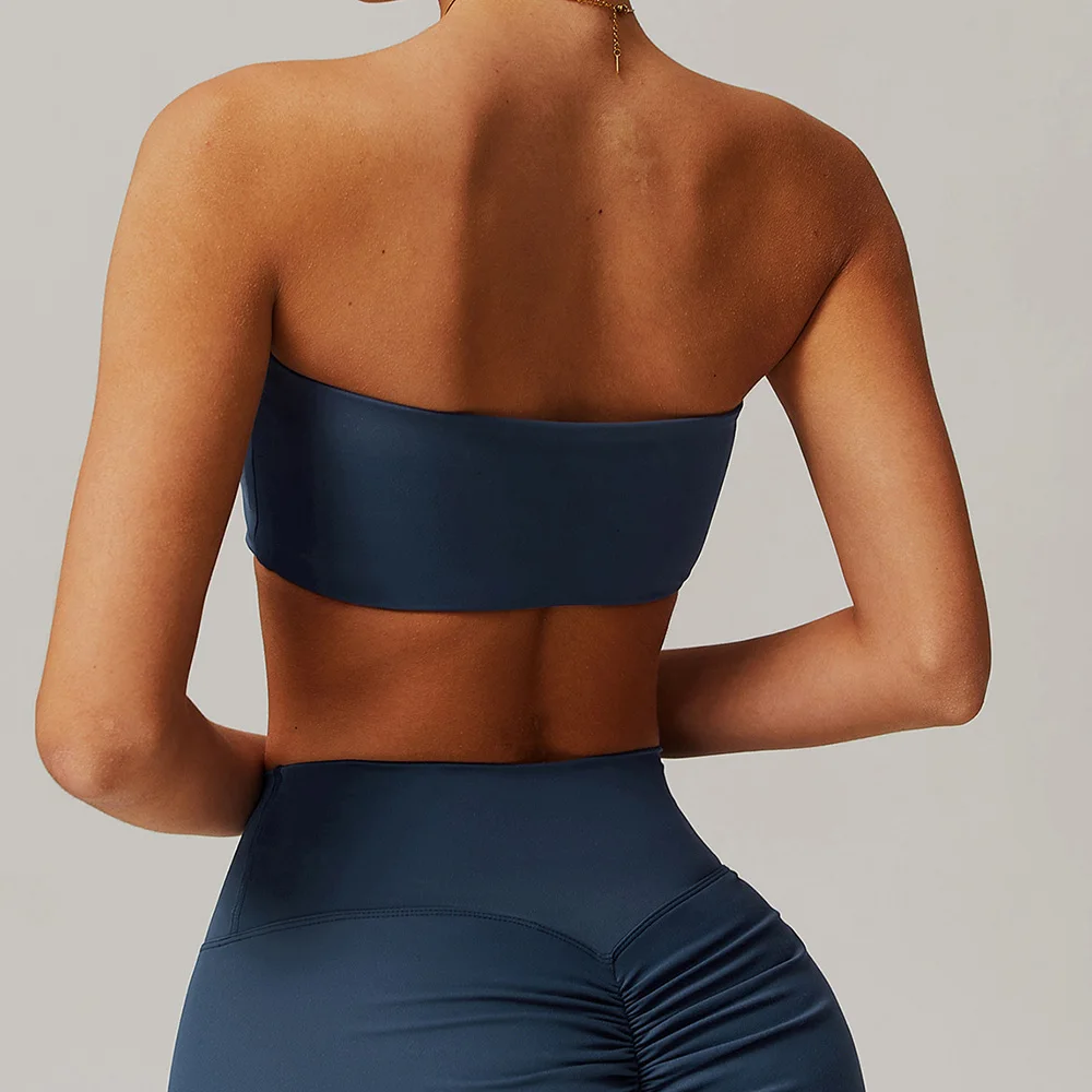 Pilates Yoga Wrap Top - Soutien-gorge de sport sans couture une