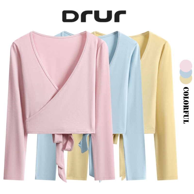 Pilates Yoga Wrap Top - Haut de yoga DRUR à manches