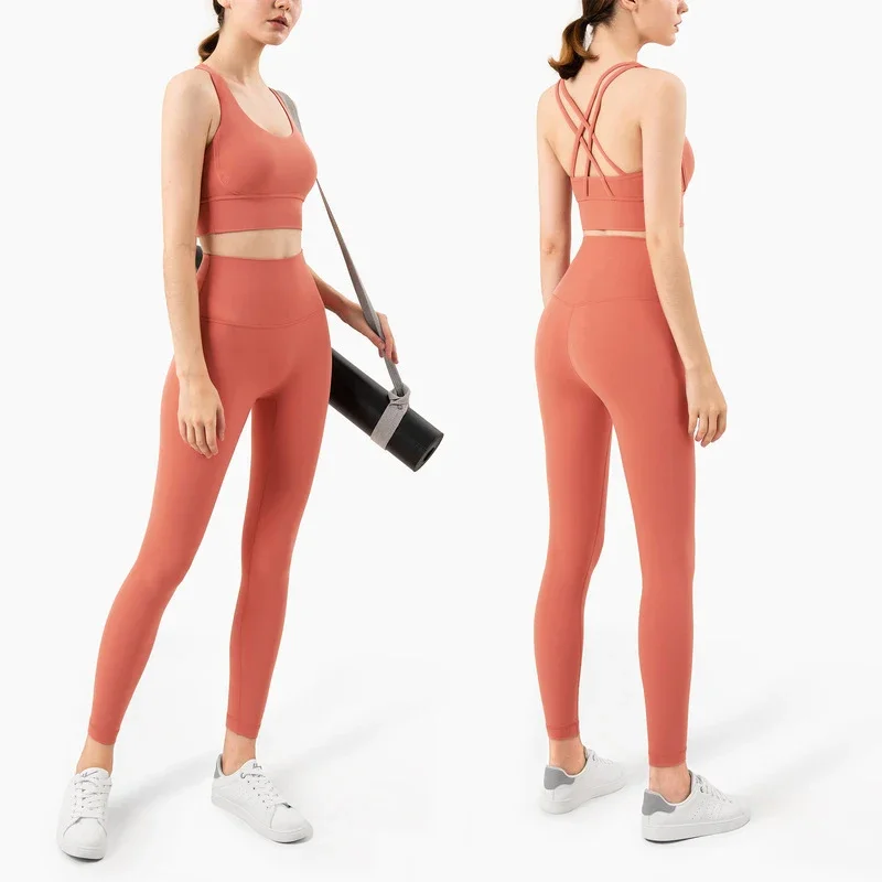 Pilates Yoga Wrap Top - Été nouveau 2 pièces vêtements de