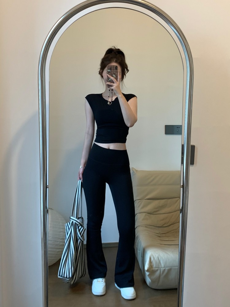 Pantalon de yoga évasé taille  - Pilates Yoga En Ligne avis et prix