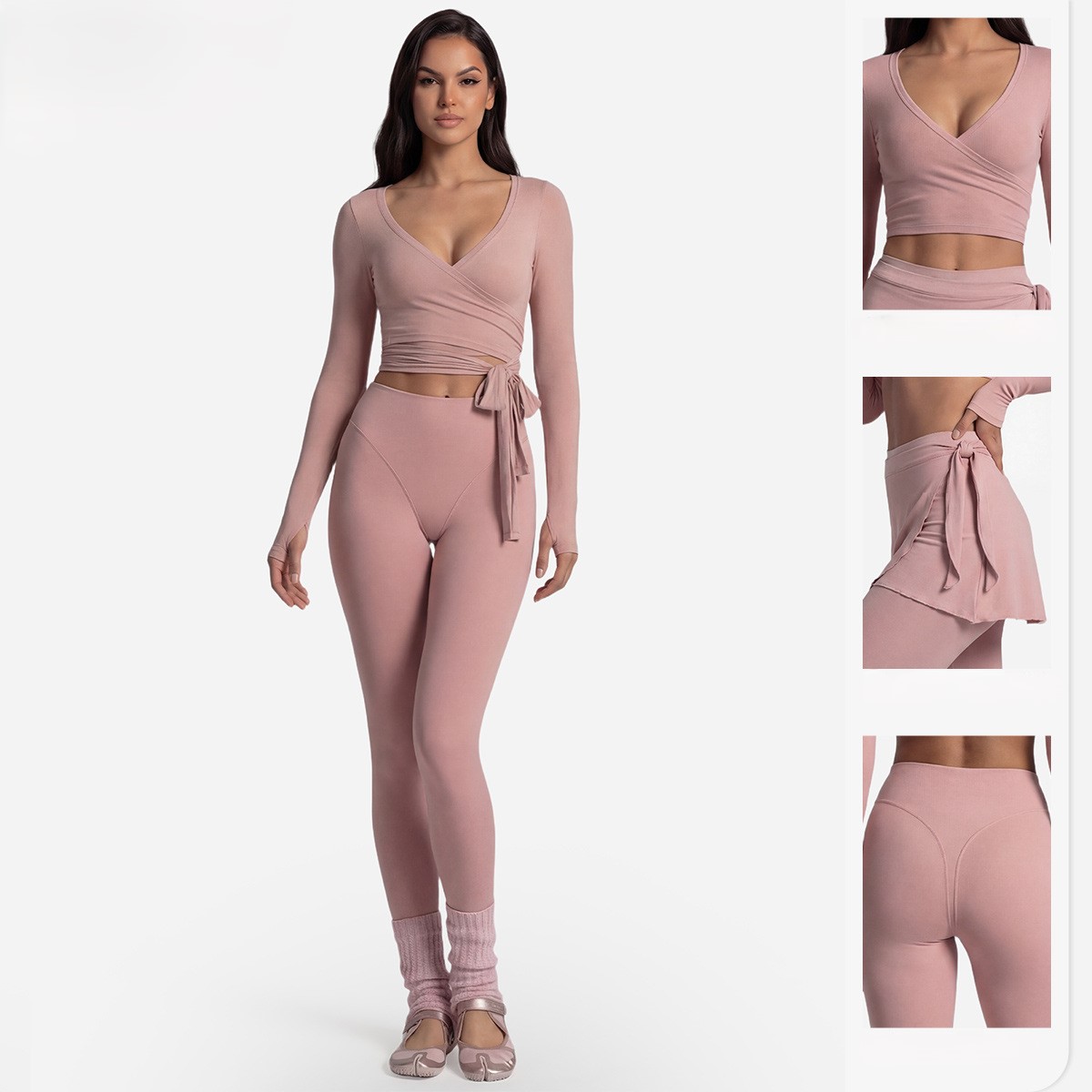 Haut de yoga à manches longues - Pilates Yoga Wrap Top avis et prix