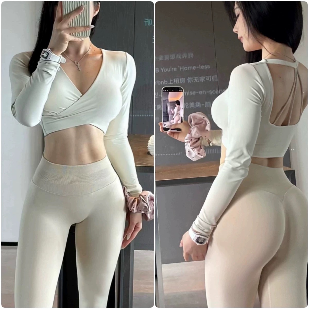 Haut de sport moulant à manche - Pilates Yoga Wrap Top avis et prix