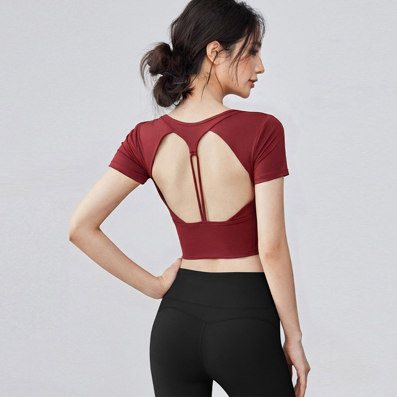 Haut de yoga pour femme à manc - Pilates Yoga Wrap Top avis et prix
