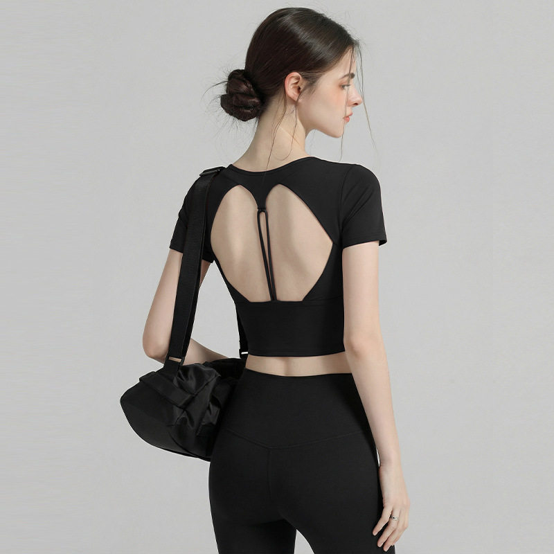 Haut de yoga pour femme à manc - Pilates Yoga Wrap Top avis et prix
