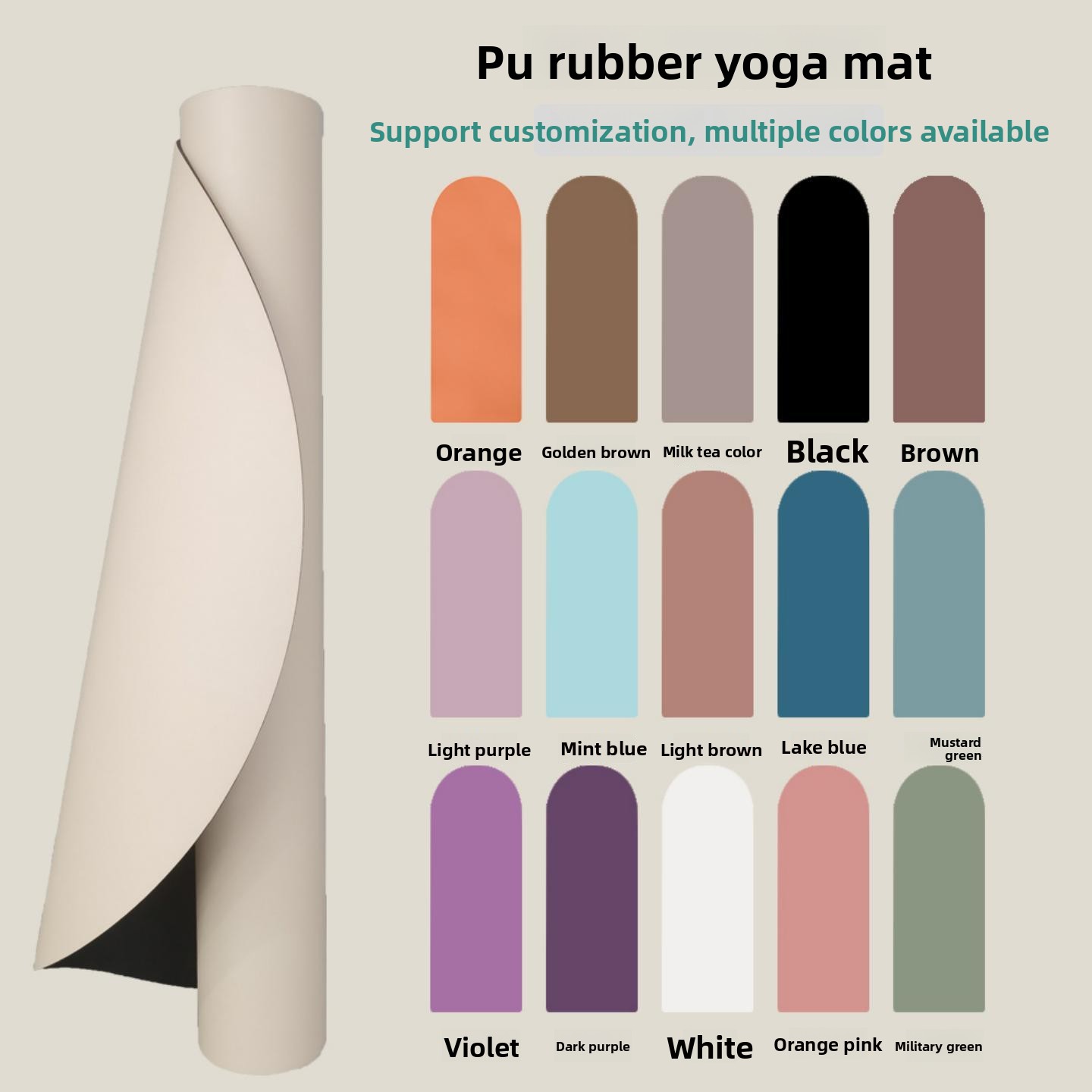 Yogamat en caoutchouc PU antid - Pilates Yoga En Ligne avis et prix